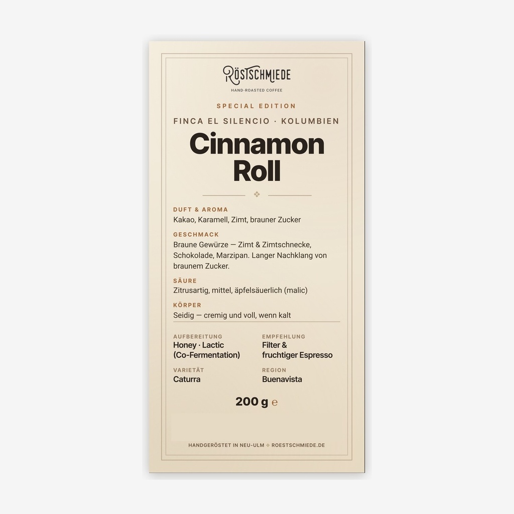 Cinnamon Roll - Kolumbien | Zimt, Schokolade, Marzipan