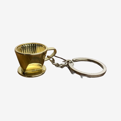 Schlüsselanhänger Filterhalter Gold
