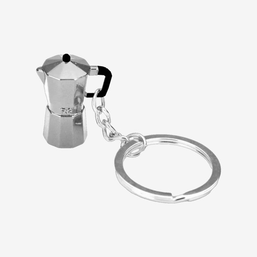 Schlüsselanhänger Herdkocher silber